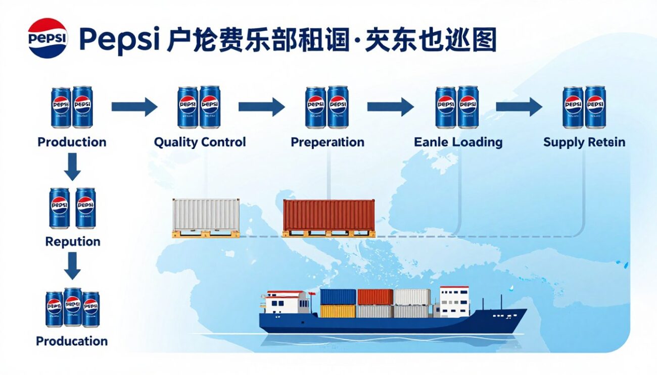 Pepsi wholesale supply chain from Europe to Southeast Asia logistics flow