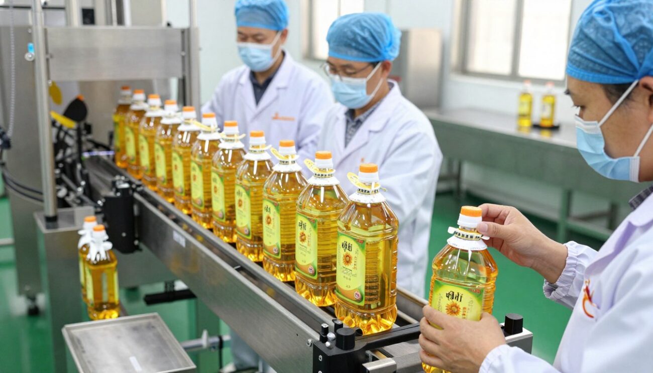 Private label sunflower oil production for Asian market brands