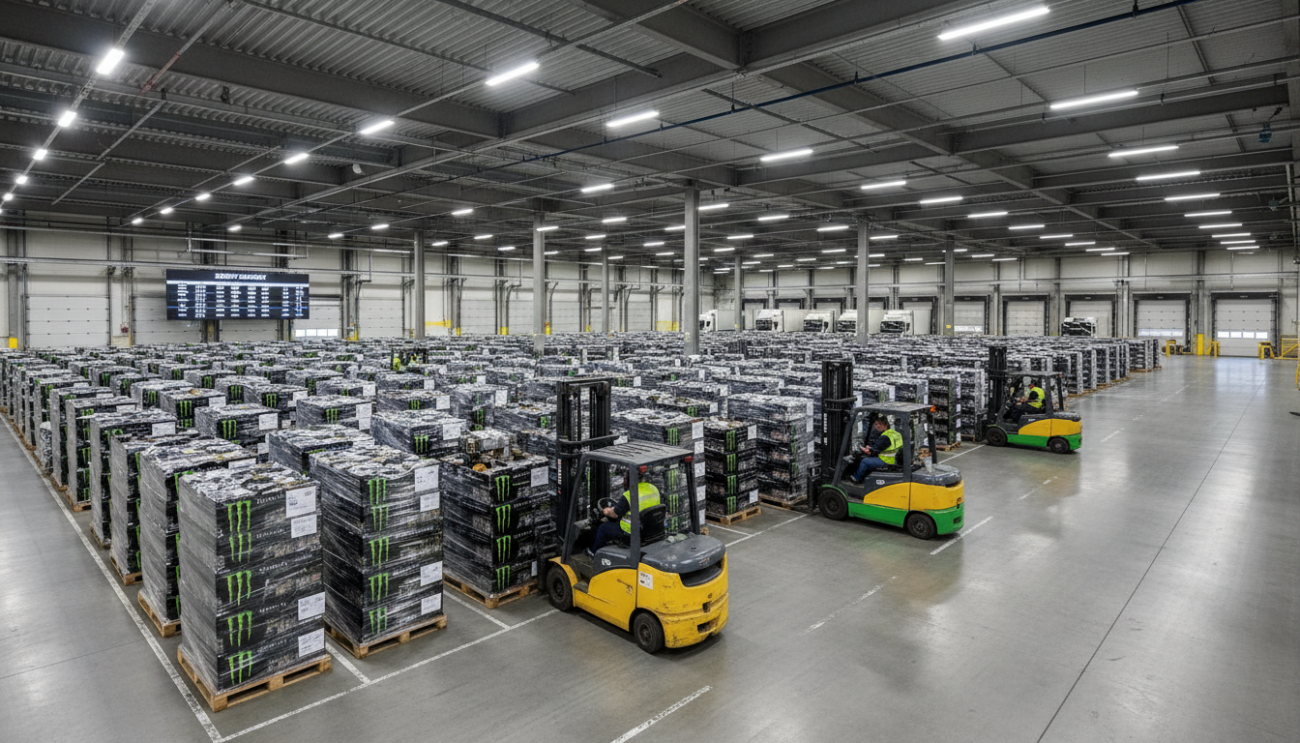 Professional Monster Energy wholesale distribution center in Europe
