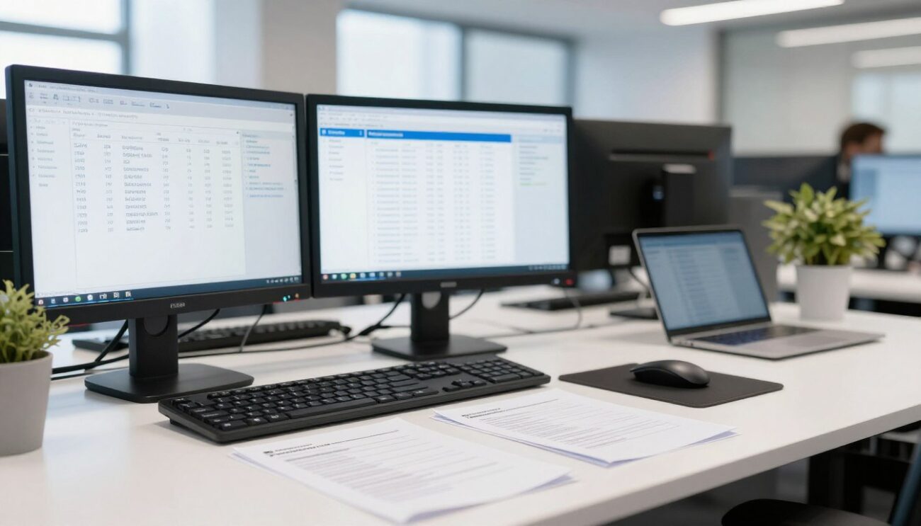 Professional international trade coordination office workspace Vienna Austria