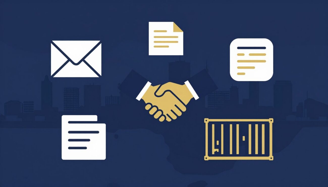 Professional trade inquiry concept with Gulf region business context
