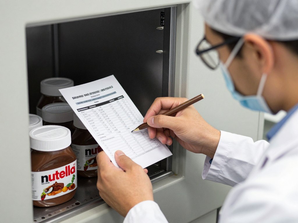 Quality control inspection for Nutella wholesale FMCG products