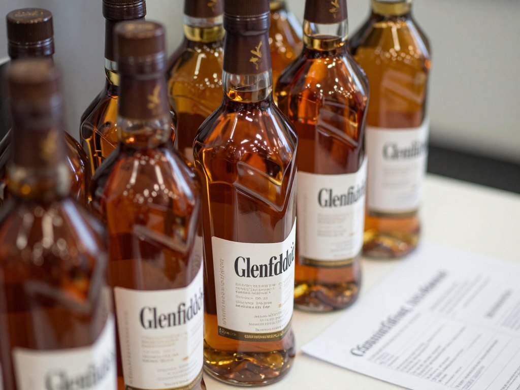 Single malt Scotch whisky wholesale supplier coordinating Glenfiddich bottles for hotel bar program USA