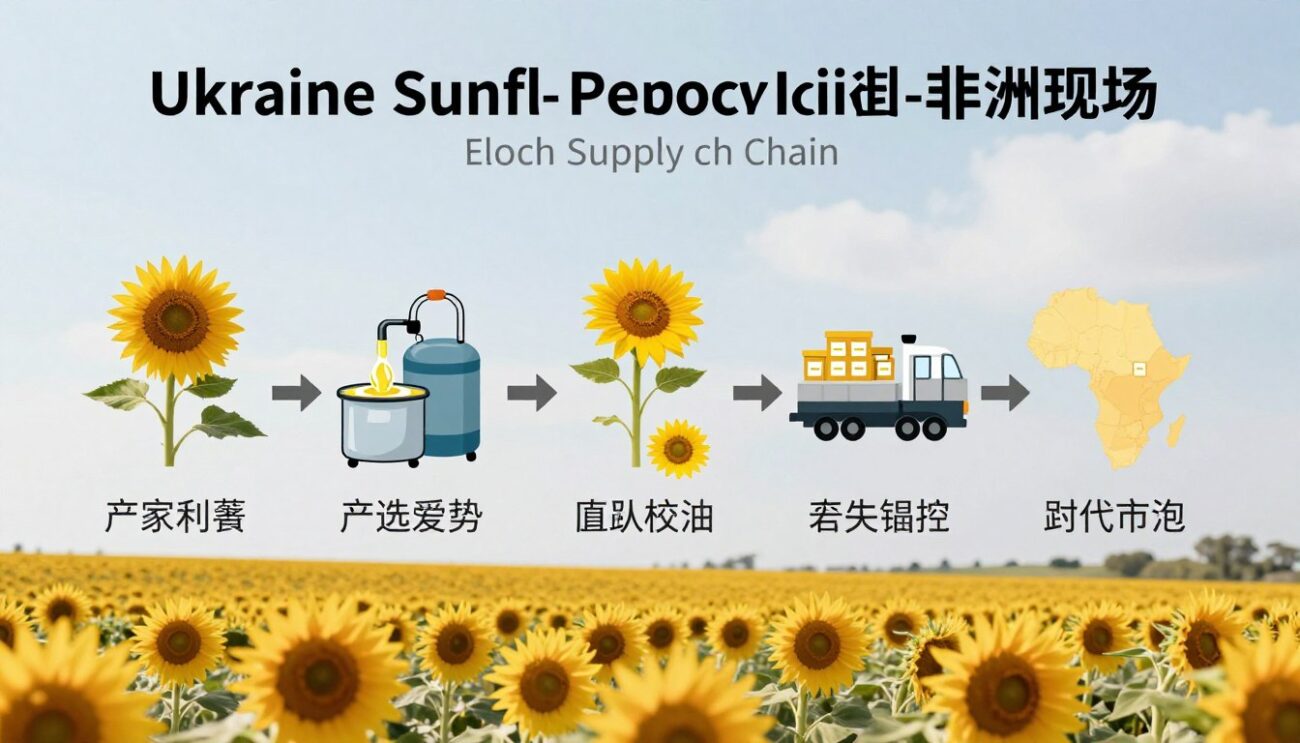 Sunflower oil wholesale supply chain from Ukrainian fields to African markets Sunflower oil wholesale supply chain from Ukrainian fields to African markets