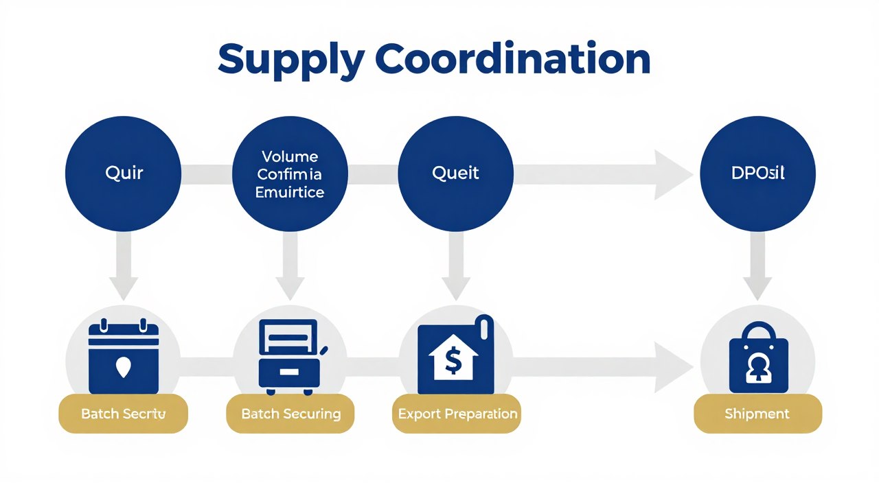 Supply chain coordination process infographic