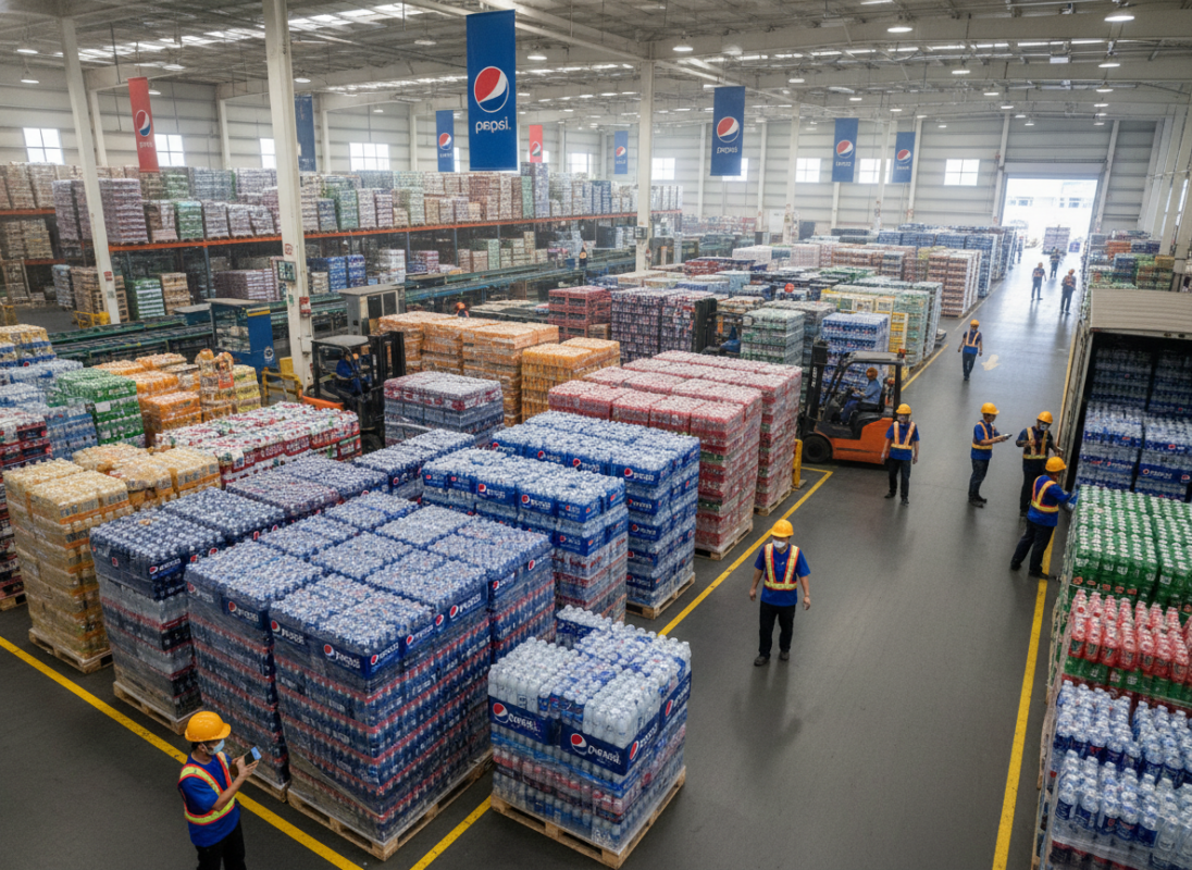 Taiwan beverage market distribution center with Pepsi products