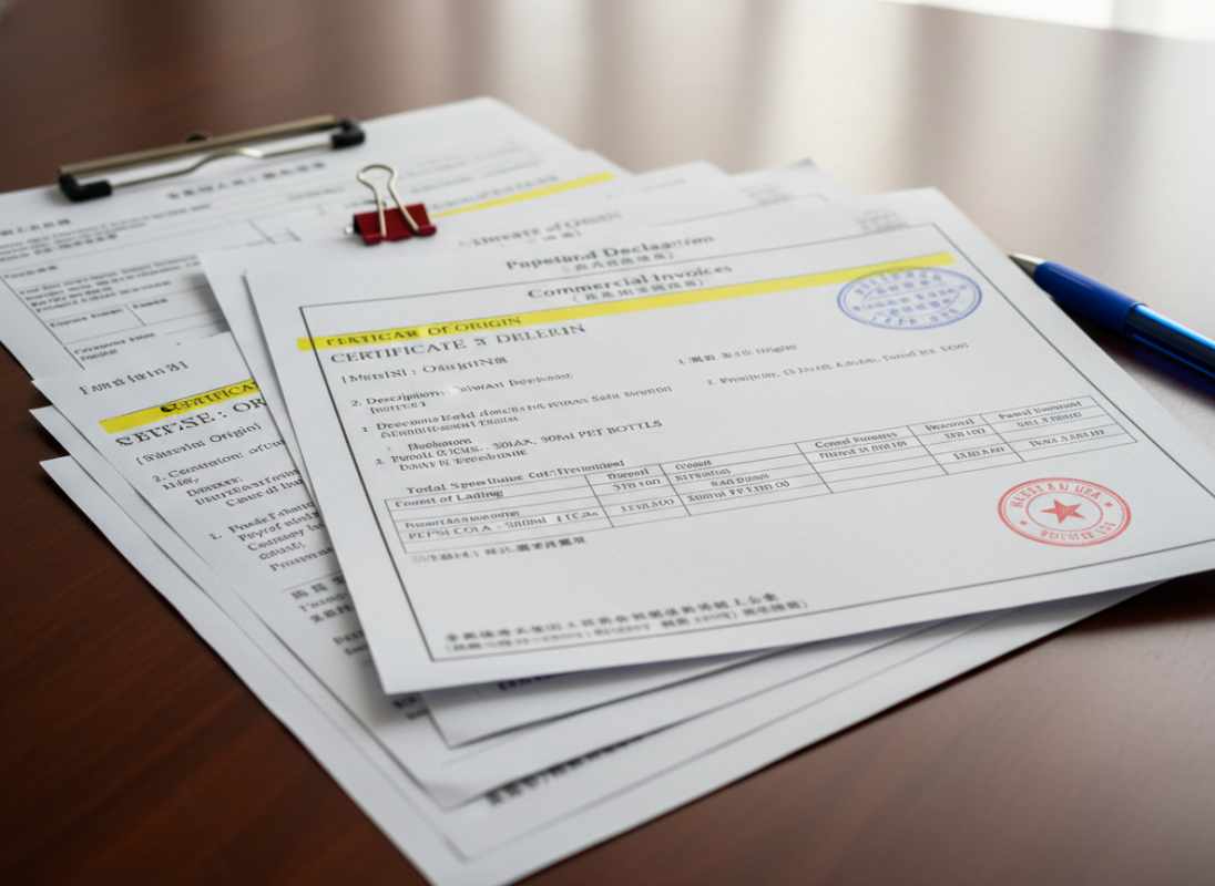 Taiwan customs documentation for Pepsi wholesale imports