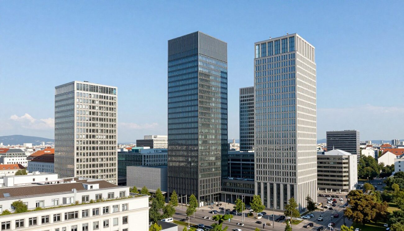 Vienna Austria cityscape business district