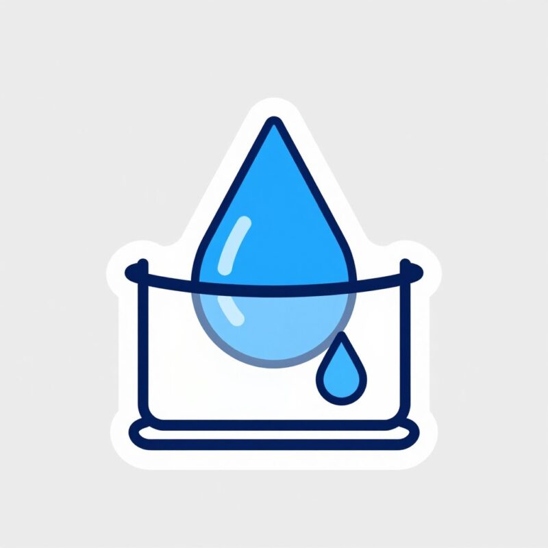 leak prevention icon for liquid detergent bulk supply handling