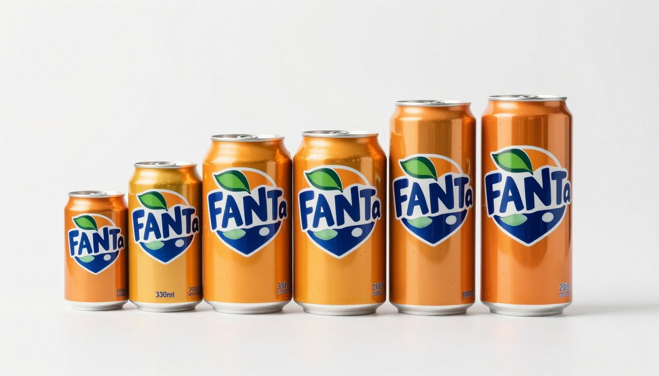 Банки Fanta различных форматов для оптовых поставок в Азербайджан