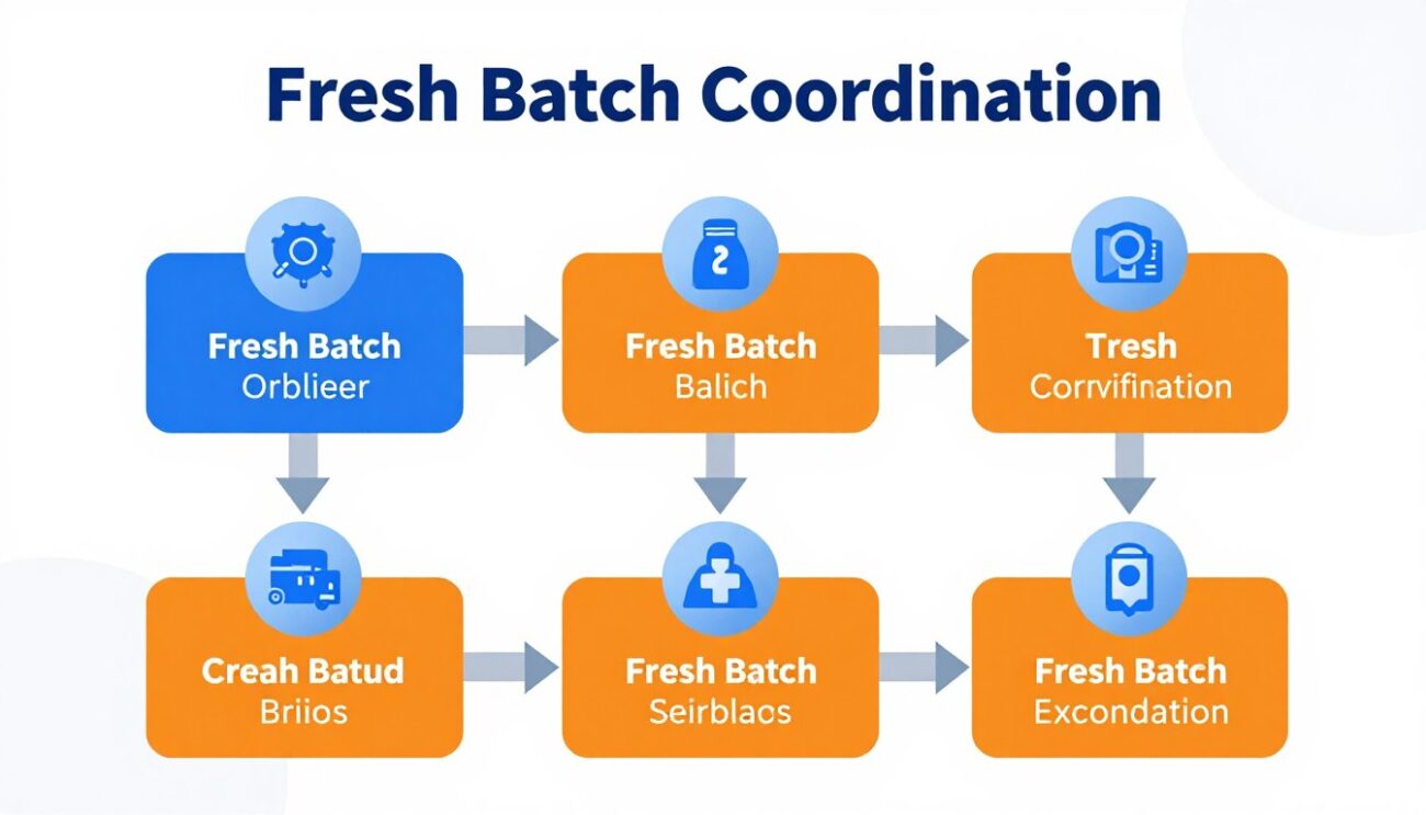 Схема процесса координации свежей партии Fanta оптом