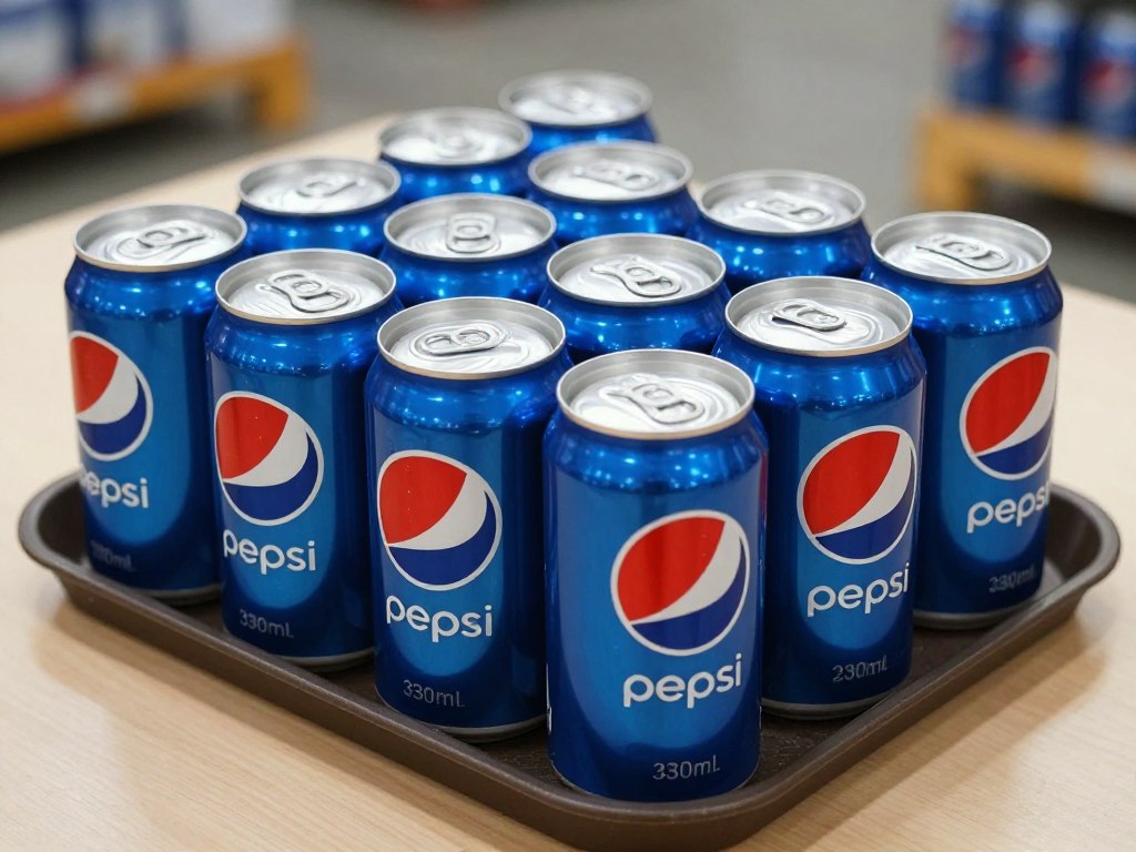 Трей с банками Pepsi 0,33 л на складе оптового поставщика