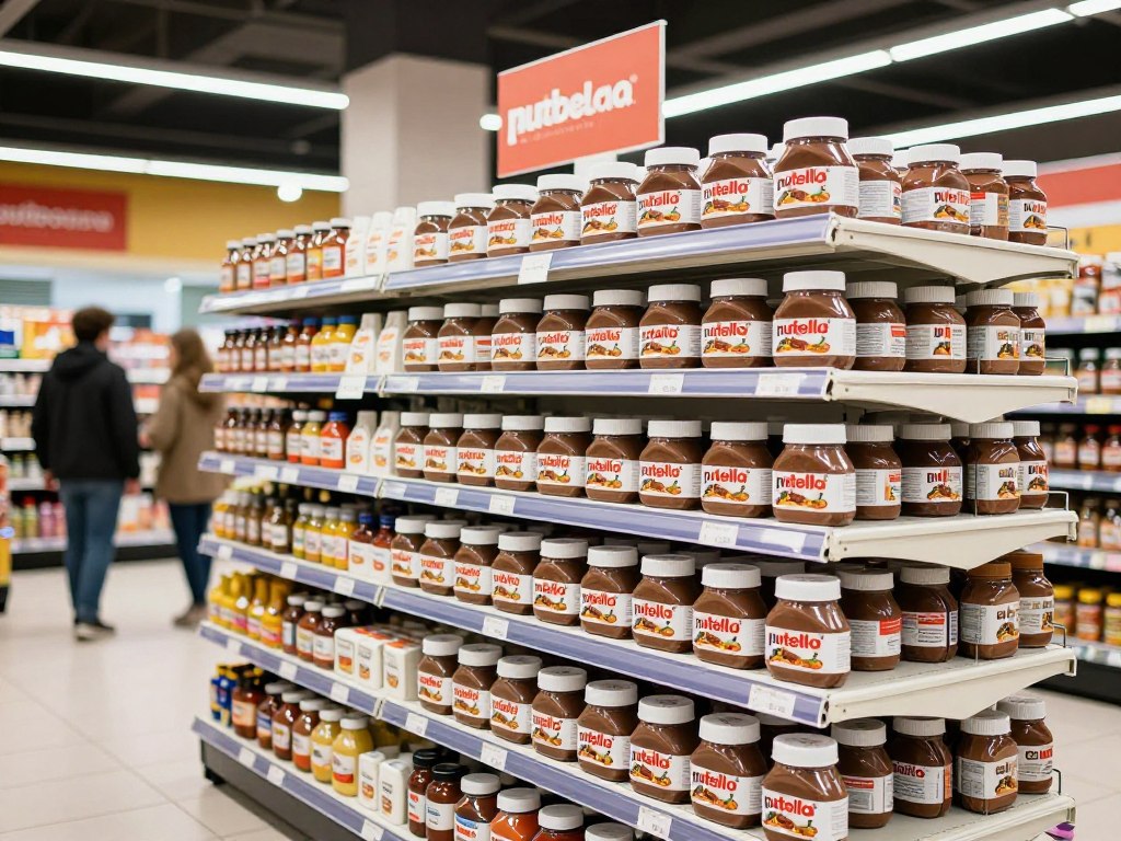 عرض نوتيلا في السوبر ماركت