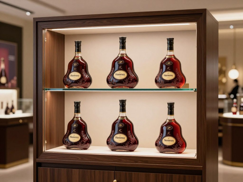 軒尼詩XO產品展示於高端酒櫃