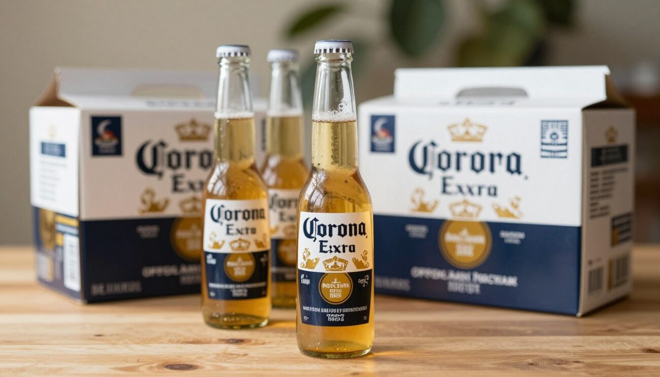 Corona Extra beer bottles and cases representing successful wholesale distribution partnership