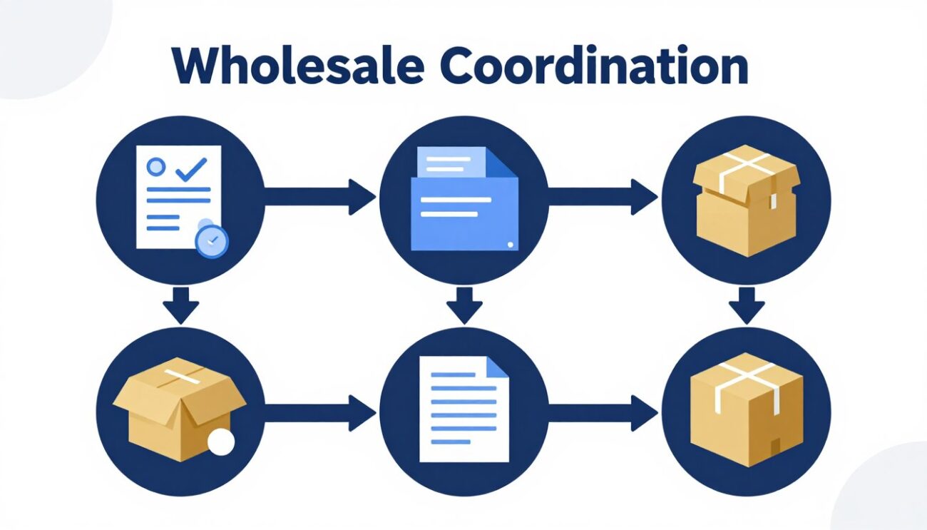 Infográfico workflow coordinación mayorista aceite girasol