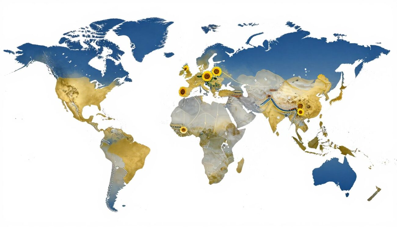 Red global suministro aceite girasol internacional