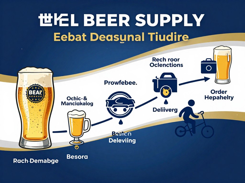 Wholesale beer coordination timeline and logistics planning visualization